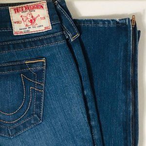True Religion Gwen Skinny W/Zipper Ankle Jeans.